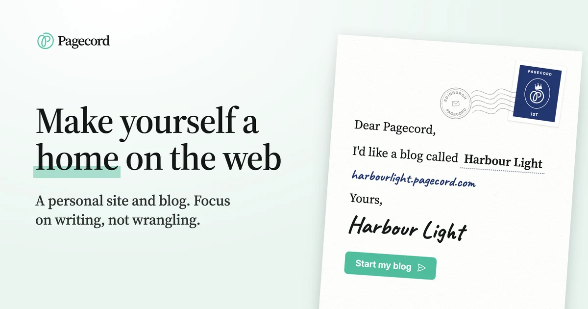 Pagecord: Make yourself a home on the web