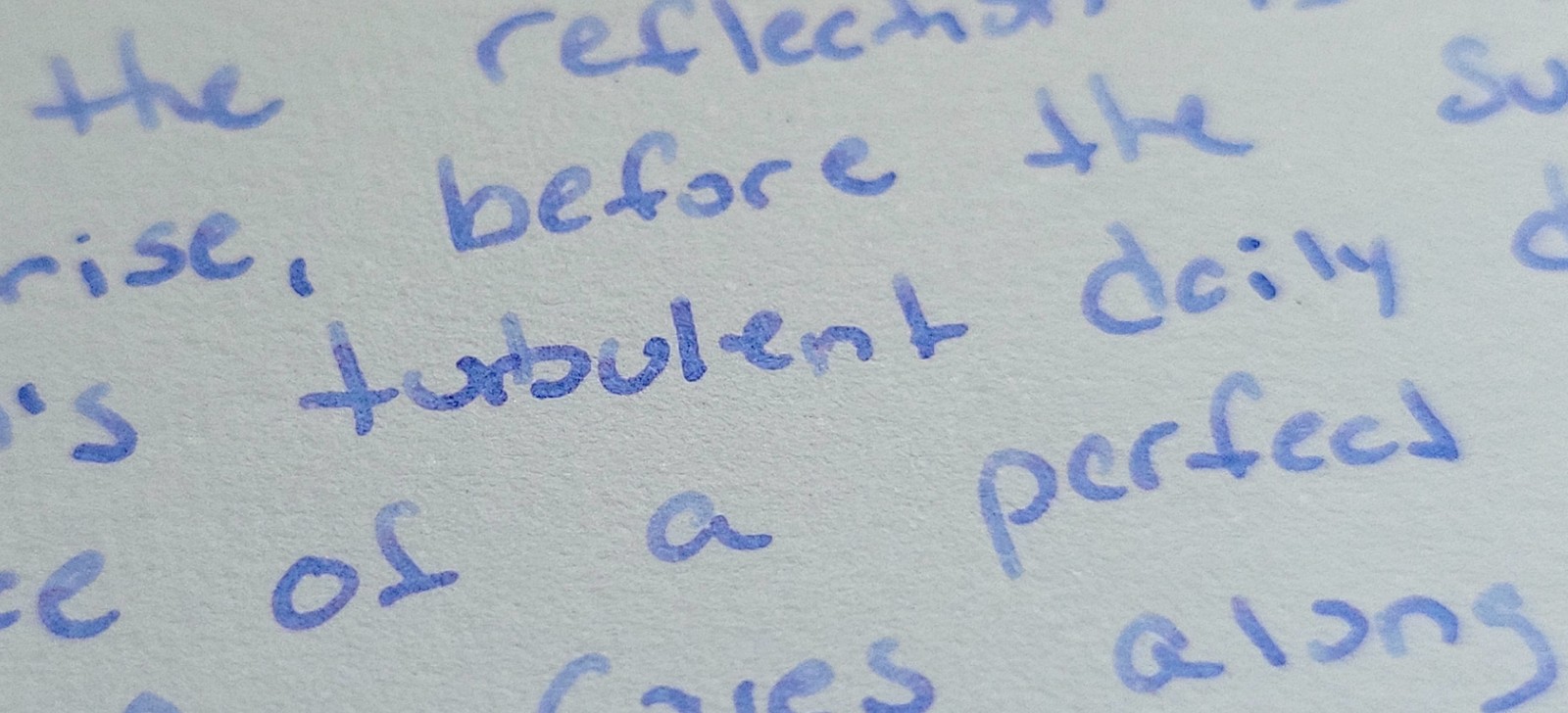 Up Close of lettering on Canopus showing subtle hints of pink