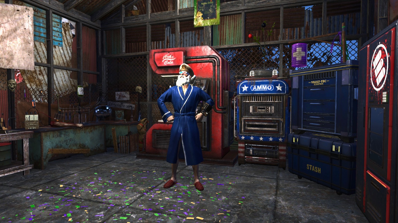 Hangin’ in the workshop in my camp