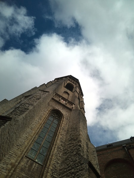 Looking up the tower in the first picture, gorgeous sky above