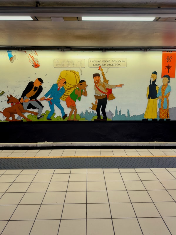 📷 126/365 - Huge Tin Tin artwork in the subway. This is only...