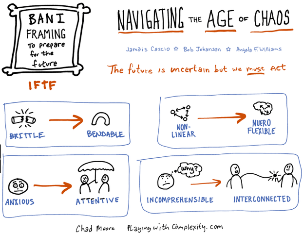 "Navigating the Age of Chaos" Sketchnote