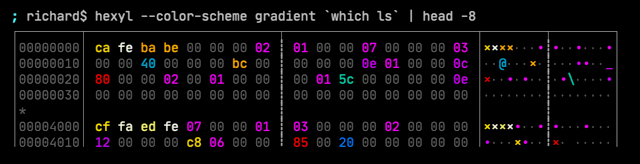 Colour hexdump