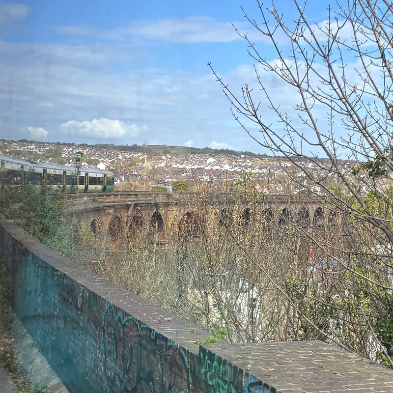 Arriving back in Brighton, over the London Road Viaduct